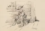 Frederic Remington, Old Timer, 1888, pen & ink on paper