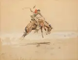 Charles Marion Russell, Cowboy on a Bucking Horse