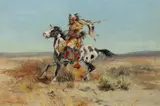 Dakota Chief by Charles Marion Russell, 1897, oil on board, sold Jul 2009