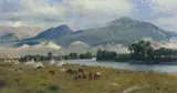 John Scott, Camp Scene, oil on canvas