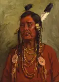 Joseph Henry Sharp, Chief Big Brave, oil on canvas