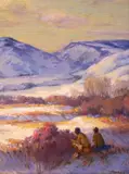 Joseph Henry Sharp, Stalking Game, Montana, oil on canvas