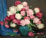 Joseph Henry Sharp, Peonies, Oil on canvas