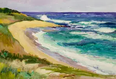 Joseph Henry Sharp, Monarch Bay Beach, Laguna, California, watercolor on paper
