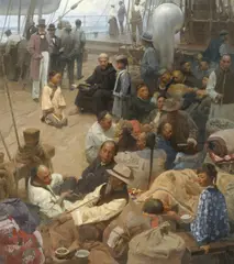Mian Situ, Journey of Hope and Prosperity P.M.S.S. Great Republic 1880, 2009, oil on canvas