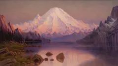 James E. Stuart, Sunset, Mt. Tacoma, 1893, oil on canvas