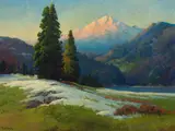 Mt. Hood, Oregon by Robert Wood, oil on board, sold Jul 2009