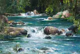 Cyrus Afsary, Cedar Break Stream, oil on canvas