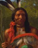 William de la Montagne Cary, Indian Chieftain, oil on canvas