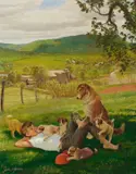 John Clymer, Watching Her Kids