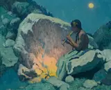 E. Irving Couse, Moonlight Pueblo de Taos