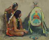 E. Irving Couse, Two Indians and War Shield