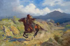 Gordon Coutts, The Pursuit, oil on canvas
