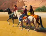 Gerard Curtis Delano, Navajo, oil on canvas