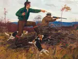 Arthur Davenport Fuller, There He Goes!, 1933, oil on canvas