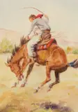 Elling William Gollings, Buckin' Horse, 1917, watercolor on paper