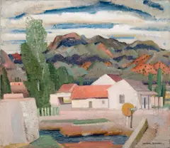 William Victor Higgins, Mountain Village, circa 1936, oil on canvas