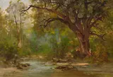 Thomas Hill, Brook Scene, oil on canvas
