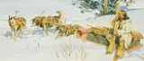 Ned Jacob, Sled Team, oil on board