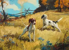 Henry Hintermeister, Prized Hunters, oil on canvas