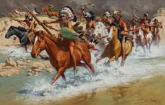 Frank McCarthy, The War Trail, oil on canvas