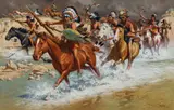 Frank McCarthy, The War Trail, oil on canvas