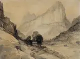 Thomas Moran, Green River, Wyoming, ink wash on paper