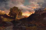Thomas Moran, Evening After Rain, Fontainebleau