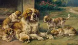 Edmund Henry Osthaus, Saint Bernard and Pups