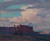 Red Mesa by Edgar Alwin Payne, oil on canvas, sold Jul 2008