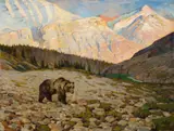 Grizzly Bear by Carl Rungius, Oil on canvas, sold Jul 2008