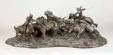 Charles Marion Russell, Meat for Wild Men, 1924, bronze — No. 1 Cast