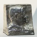 Russell Bookends I by Charles Marion Russell, silver, sold Jul 2008