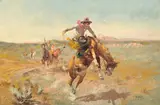 Olaf Carl Seltzer, A Fight for Control, 1908, oil on canvas