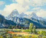 Conrad Schwiering, Summer Garden, 1970, oil on board