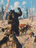 Paul Strayer, Caught in the Open, oil on canvas