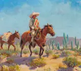 Caballero by Olaf Wieghorst, oil on canvas, sold Jul 2008