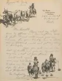 Letter to the Russells by Edward Borein, pencil on paper, sold Jul 2007