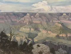 Earl Carpenter, Storm Over the Colonnade, 1980, oil on canvas