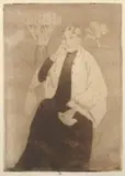 Mary Cassatt, Portrait of the Artist's Mother, 1889, soft ground etching and aquatint on paper