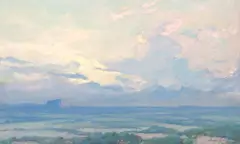 Gerald Cassidy, Passing Storm, Enchanted Mesa, oil on canvas