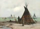 A. D. M. Cooper, Indian Encampment, 1915, oil on canvas