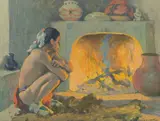 E. Irving Couse, Taos Pueblo Fire