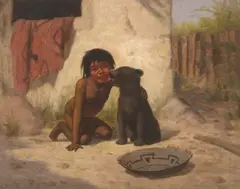 Alice Coutts, The Two Bears, oil on board