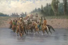 Charles Craig, Ute War Party, 1900, oil on canvas