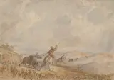 Seth Eastman, Buffalo Hunt, 1848, watercolor on paper