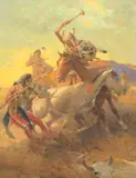 Nick Eggenhofer, Encounter of Crow and Blackfeet Indians