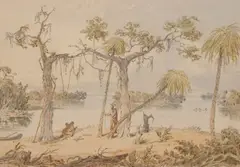 Seth Eastman, On the St. John's River, Florida, 1848, watercolor on paper