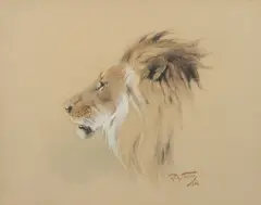 His Majesty by Richard Friese, gouache on paper, sold Jul 2007