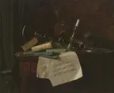William M. Harnett, Still Life with Pewter Candlestick and Clarinet, 1886, oil on canvas